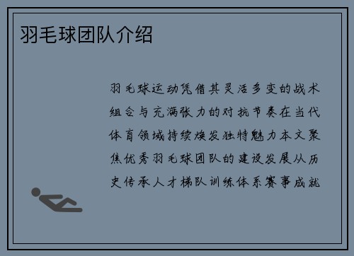 羽毛球团队介绍